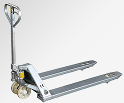 不銹鋼手動液壓搬運車海產品加工廠倉庫貨物搬運工具